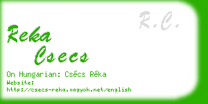reka csecs business card