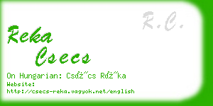 reka csecs business card